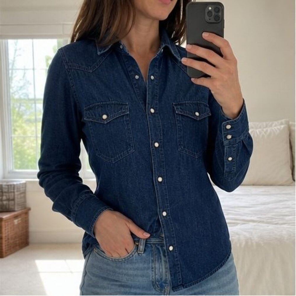 Blush Button Blouse - Picture 2 of 6